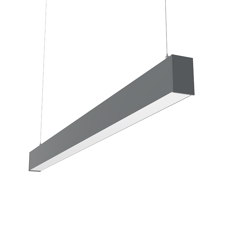 Светодиодный светильник VARTON X-line 1,5 м 45 Вт одиночный подвесной 1499x63x100 мм IP40 RAL7045 серый муар Tunable White (3000-6500K) с рассеивателем OPAL с декоративным проводом 2 м и комплектом подвесов 2 м диммируемый по протоколу DALI аварийный авто